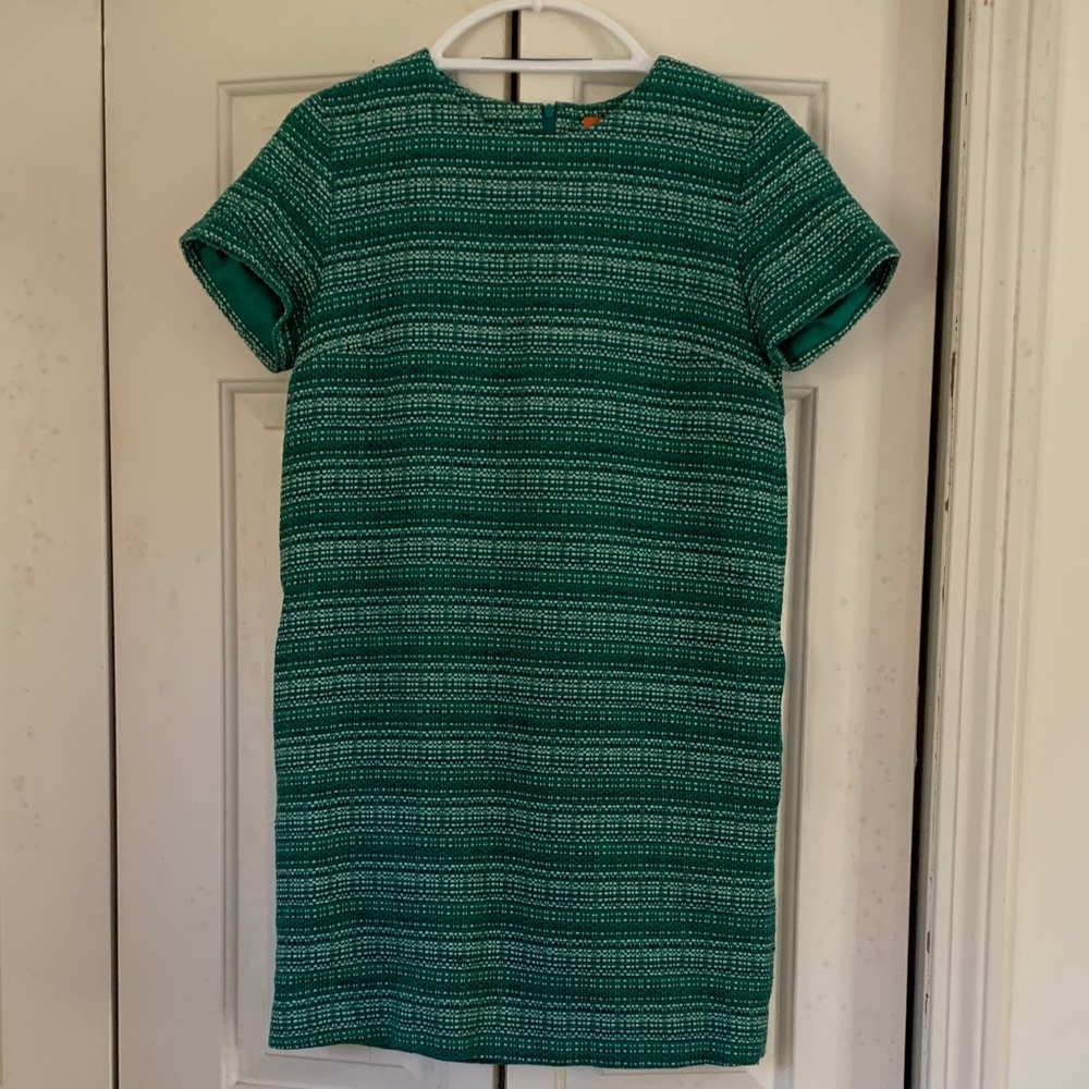 Joe Fresh Green Patterned Mini Dress
